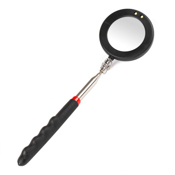 Espejo de inspección telescópico con iluminación LED