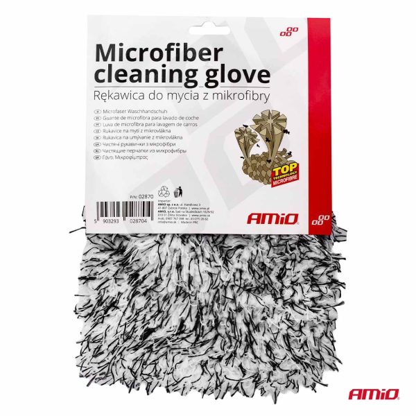 Guante de microfibra para lavado de coche 25x18cm 600g/sqm