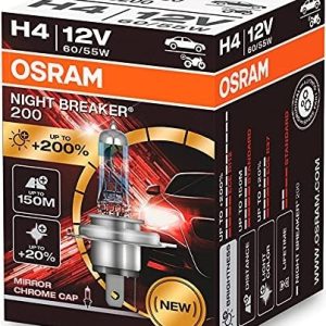 Bombilla Halógena Osram H4 12V 60/55W P43t NIGHT BREAKER 200 /1 unid.