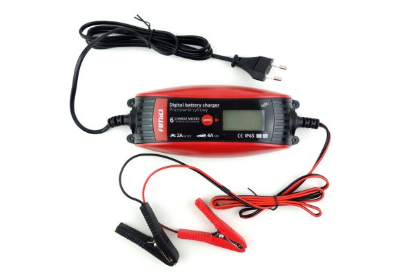 Cargador de Batería Digital 6V/12V - 2A/4A - DVL DBC-4A