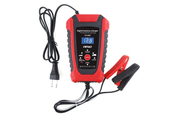 Cargador de Batería Digital 6A/3A, 12V/24V AMiO DBC-03