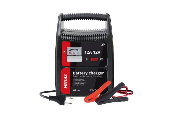 Cargador para batería con indicador (fusíble) 12A, 12V AMiO SBC-12A