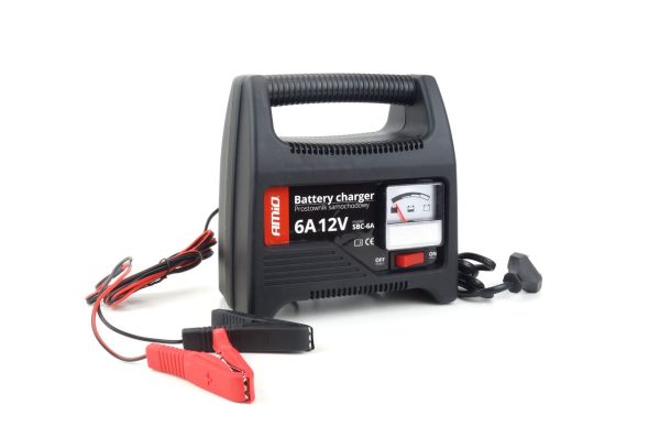 Cargador para batería con indicador (fusíble) 6A, 12V AMiO SBC-6A