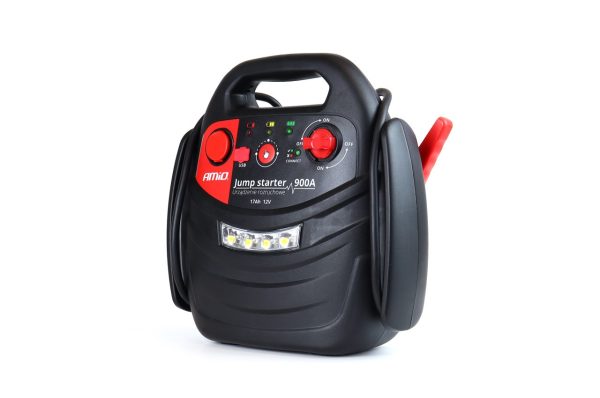 Cargador/ Arrancador de batería 4 en 1, 12V 17Ah 900A JS01