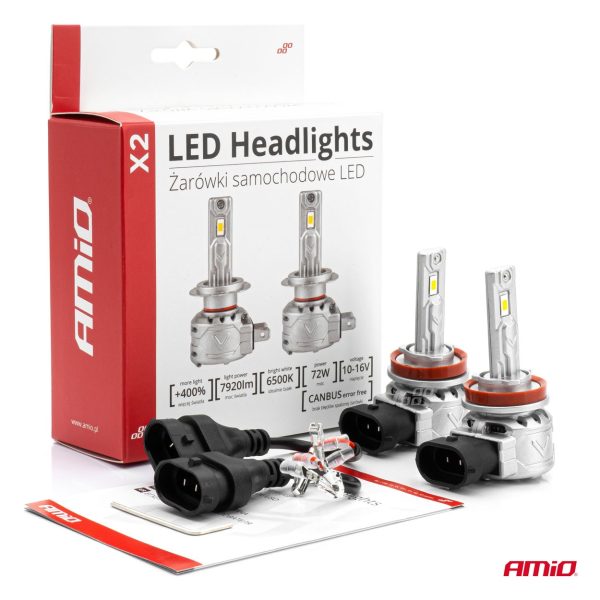 Bombilla Luz de Cruce LED Headlamp H8/H9/H11 X2 Series AMiO