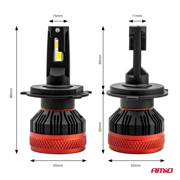 Bombilla Luz de Cruce LED Headlamp H4 X3 Series AMiO
