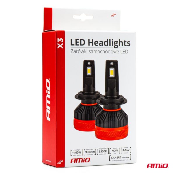 Bombilla Luz de Cruce LED Headlamp H7 X3 Series AMiO
