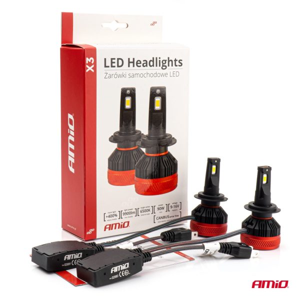 Bombilla Luz de Cruce LED Headlamp H7 X3 Series AMiO