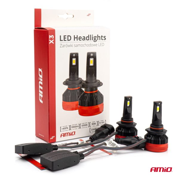 Bombilla Luz de Cruce LED Headlamp HB3 9005 X3 Series AMiO