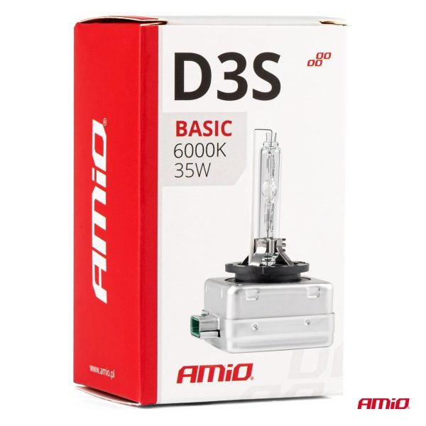 Bombilla xenón tipo D3S 35W 6000K AMiO BASIC