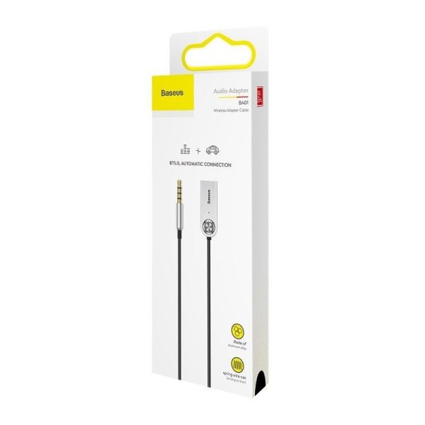 Adaptador de audio AUX, USB Bluetooth 5.0 BASEUS negro