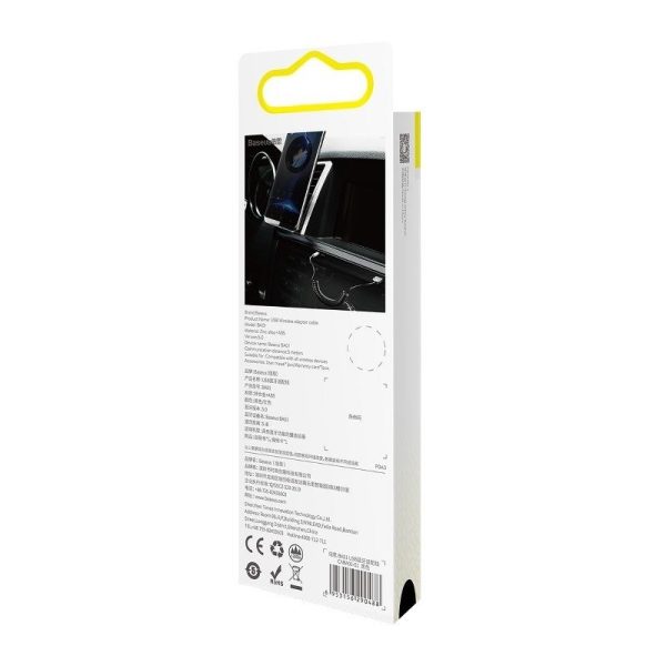 Adaptador de audio AUX, USB Bluetooth 5.0 BASEUS negro