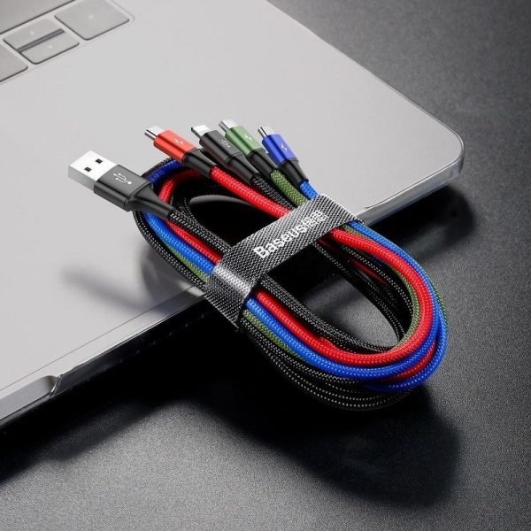 Cable Baseus USB Fast 4in1 1xUSB-C, 2x Lightning, 1xmicro 3,5A 1.2m