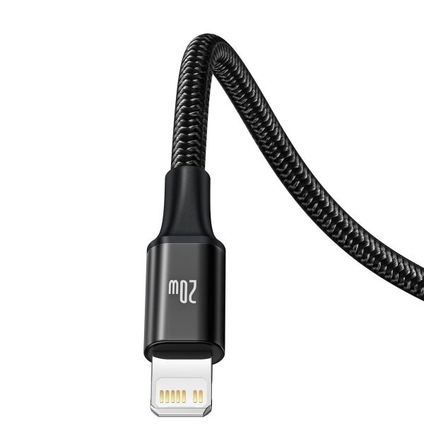 Cable Baseus USB-C 3 en 1 RAPID Series, micro USB / Lightning / USB-C, 20W, 1.5m negro