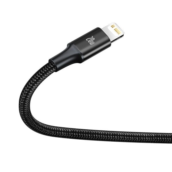 Cable Baseus USB-C 3 en 1 RAPID Series, micro USB / Lightning / USB-C, 20W, 1.5m negro