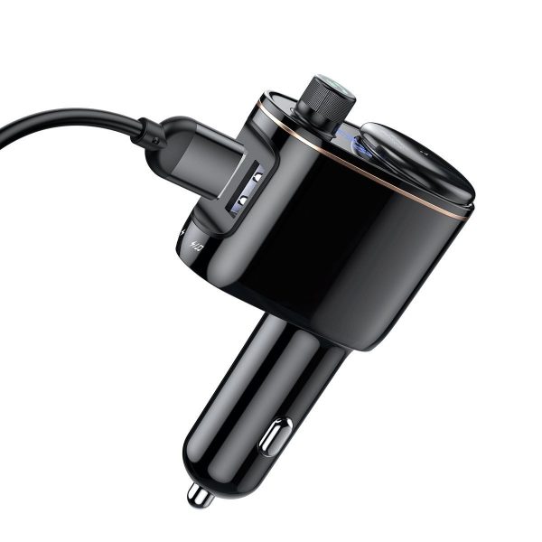 Transmisor FM BASEUS 2x USB bluetooth negro