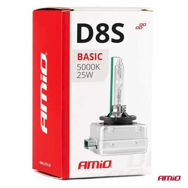 Bombilla xenón tipo D8S 35W 5000K AMiO BASIC